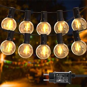DSLebeen 15M/50FT Guirnaldas Luces Exterior G40 LED Guirnal…