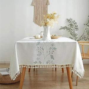 Pahajim Mantel Mesa Rectangular Mantel Lino Algodon Mantel…
