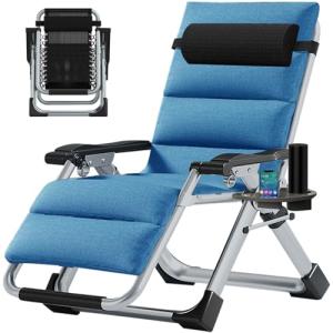 MOPHOTO Tumbona reclinable de gravedad cero, plegable, con…