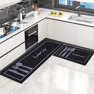 LHHMZ Alfombra de Cocina de 2 Piezas Antideslizante Lavable…