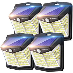 Claoner Luz Solar Exterior【128 LED/ 3 Modos】Luces LED Solar…