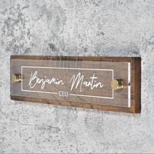 Placa de nombre personalizada para pared y puerta, placa de…