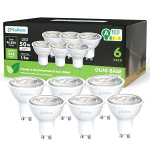 Sailsco Clase A GU10 LED Spot Bombilla Blanco Cálido 1.9W 2…
