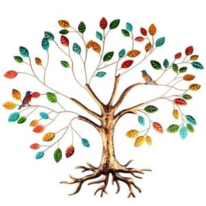 Fangoo Árbol de la vida de metal para pared, escultura de á…