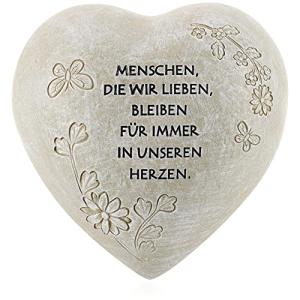 com-four® Decoración de Tumba en Forma de corazón - Piedra…