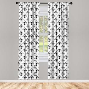 ABAKUHAUS La Flor de lis Juego de 2 Paños Cortinas, Barroco…