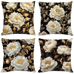 Fundas Cojines 80x80 cm Juego de 4 Lechoso Cojines Exterior…