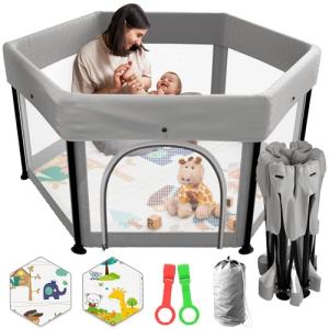JUPPLIES Parque Infantil Bebe Plegable 126x126cm   Alfombra…