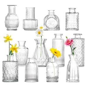 Homshsjhkis 12 Pcs Jarrones Decorativos Modernos, Mini Jarr…