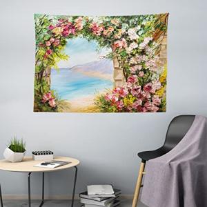 ABAKUHAUS Art º Tapiz de Pared, Rose Antigua Pétalos Arco,…
