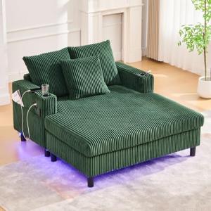 Sofá, chaise longue suave, sillón reclinable con soportes l…