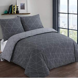 VISION - Ropa de Cama Reversible – Hugo Antracita/Gris – Fu…