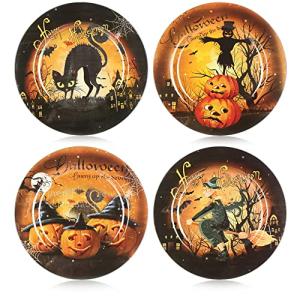 com-four® 4X Plato Decorativo Halloween - Platos Decorativo…