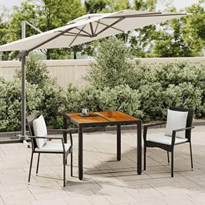 MOONAIRY Set Comedor de jardín 3 pzas con Cojines, Set Jard…