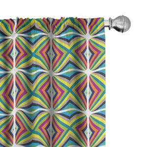 ABAKUHAUS Abstracto Juego de 2 Paños Cortinas, Fractal Vivi…