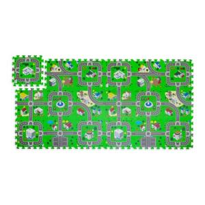 Relaxdays Alfombra Infantil Puzzle Carretera, Tapete de Jue…