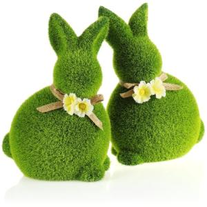com-four® 2X Figura Decorativa - Conejito de Pascua con Laz…