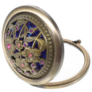 Artibetter Espejo de bolsillo antiguo, redondo, plegable, c…