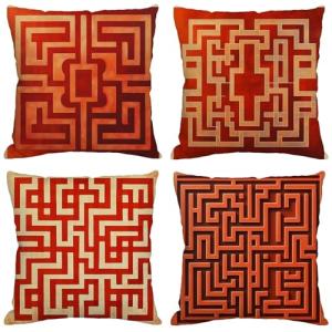 Naranja Cojines Exterior Impermeable Lino Fundas Cojines 70…