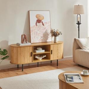 [en.casa] Mueble de TV Tvedestrand con 2 Compartimentos con…