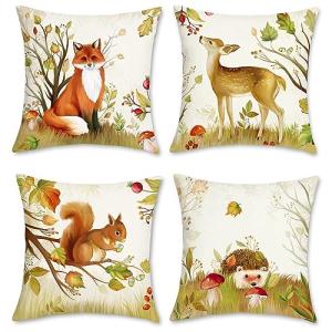 Bonhause Fundas de Cojín Animales 45x45cm Funda de Almohada…