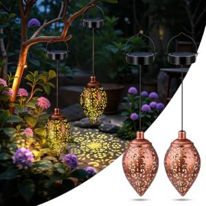 2 Piezas Farolillos Solares Exterior Colgantes, IP65 Imperm…