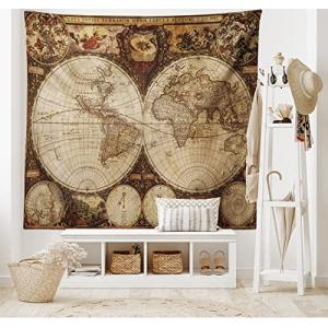 ABAKUHAUS Planisferio Tapiz de Pared y Cubrecama Suave, Vie…
