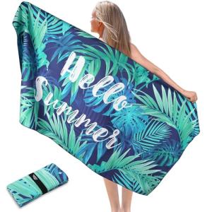 Toalla Playa Grande, 90x180cm Toalla Microfibra Prevención…