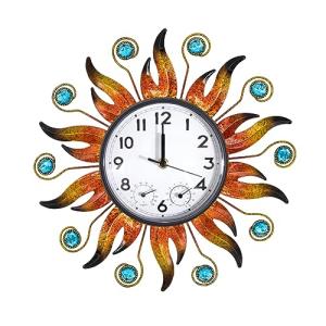 HOBYLUBY Reloj solar para exteriores con termómetro e higró…