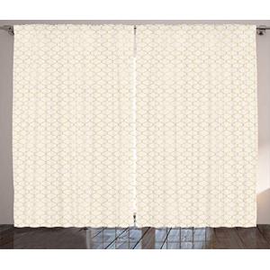 ABAKUHAUS Neutro Color Cortinas, Rejilla étnico de Marrueco…