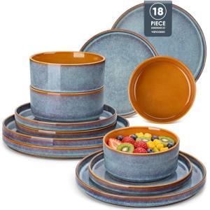 vancasso ONION Vajillas Completas 18 Piezas para 6 Personas…