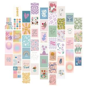 MisFun 50 Piezas Kit de Collage de Pared, Imágenes Estética…