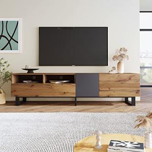 Moderno mueble de TV de color a juego, de grano de madera,…