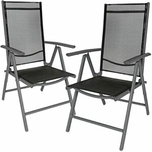 TecTake® Conjunto de 2 Sillas Jardín Exterior de Aluminio,…