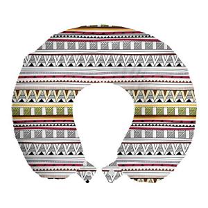 ABAKUHAUS Tribal Cojín de Viaje para Soporte de Cuello, Lín…