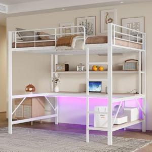 Zubaliya Litera infantil con escritorio y LED y USB 140 x 2…