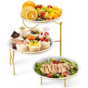 Lifewit Bandejas 3 Pisos de Plástico para Servir Comida, Ba…