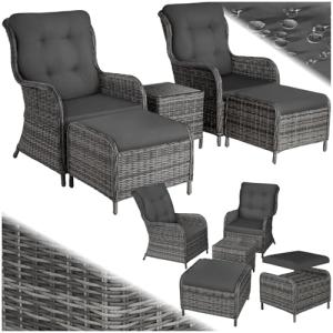 TecTake® Conjunto Jardín Exterior de Ratán y Aluminio, Mueb…