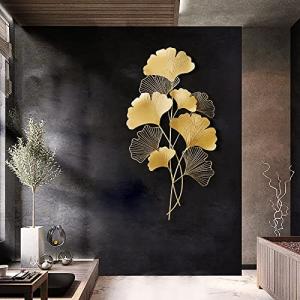 EurHomePlus Hojas de ginkgo 3D, decoración de pared, decora…