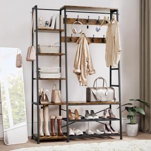 YITAHOME Perchero con Almacenamiento de Zapatos, Árbol de P…