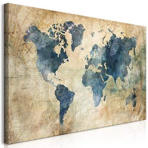 murando Cuadro Mega XXXL Mapamundi 200x100 cm Cuadro en Lie…