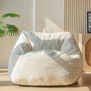 MAXYOYO Sillón Puff para Adultos, Sofá Puff de Pana con Rel…
