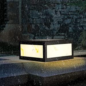 Farol Pie Sobremuro Exterior Lámpara de poste LED cuadrada…