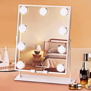 OSDUE Espejo de Maquillaje Hollywood (30.5X36X6cm) 9 Luces…