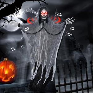 Qintora Halloween Decoracion Esqueletos Colgante, 180cm Fan…