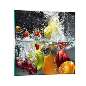 Decoracion Salon Frutas Agua Splash alimentos Vidrios decor…