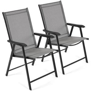 Yaheetech Conjunto de 2 Sillas Plegables para Exterior con…