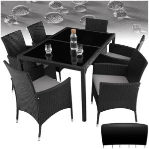 TecTake® Conjunto Jardín Exterior de Ratán y Aluminio, Mueb…