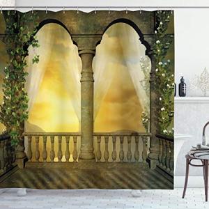 ABAKUHAUS Paisaje Cortina de Baño, Mystic Art Fairytale, Ma…