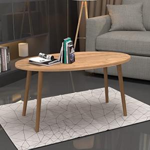 [en.casa] Mesa de Centro Ovalada Mesa Auxiliar Elegante Est…